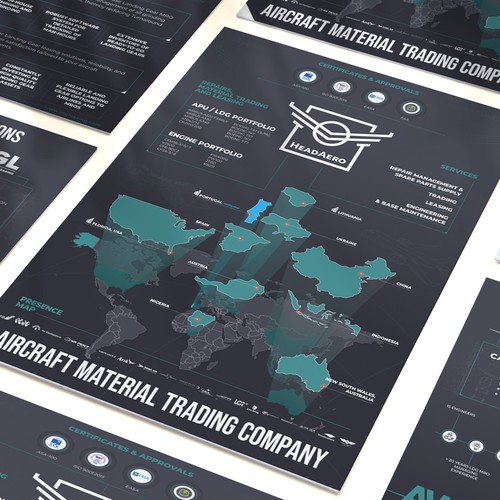 White paper design with the title 'Aviation Company Infographic'