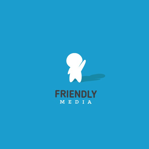 Guy logo with the title 'Friendly Media Logo'