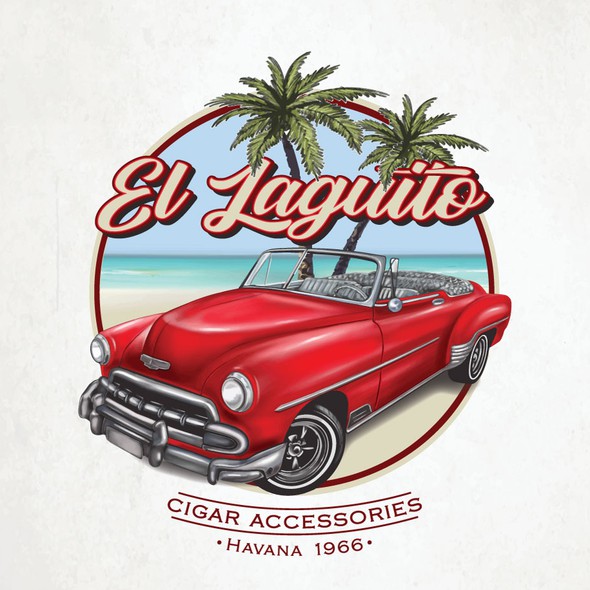 Old car logo with the title 'El Laguito'