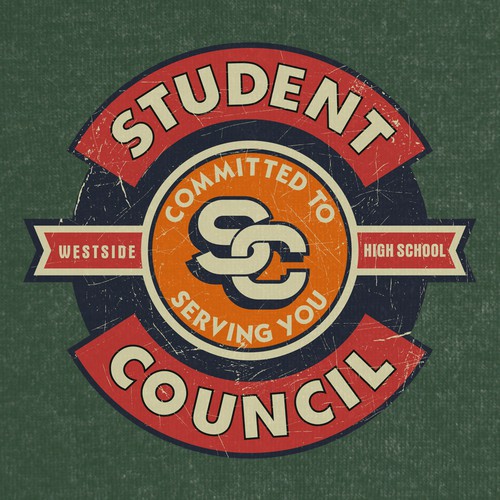 School t-shirt with the title 'Student Council'