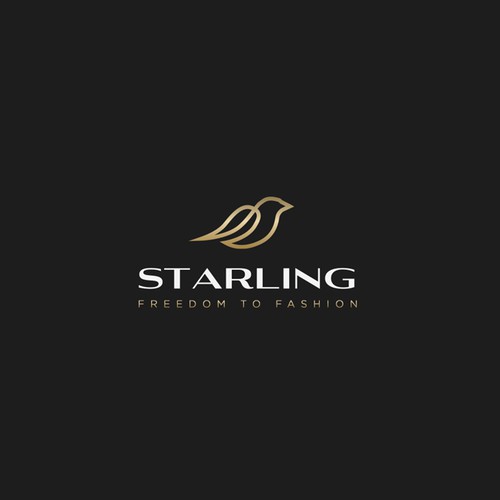 Luxury brand with the title 'Elegant logo concept for Starling, fashion company'