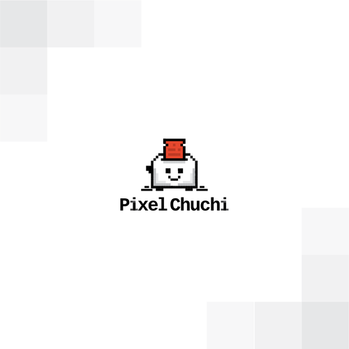 Pixel logo with the title 'Playful logo design for webdesign company'