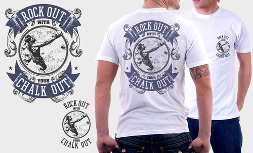 Rock t-shirt with the title 'Rock Climbing Shirt - WINNER GUARANTEED'