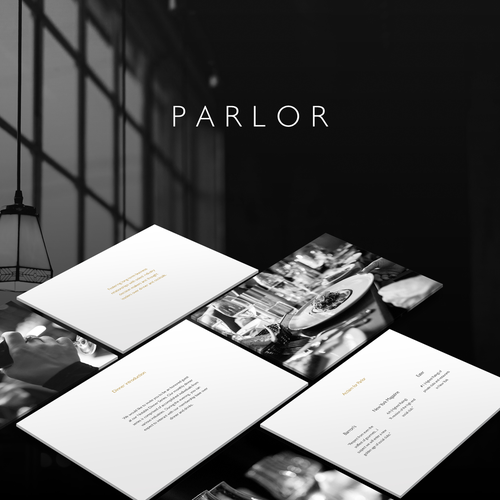 Presentation design with the title 'PowerPoint for Parlor'