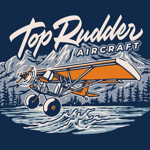 Plane design with the title 'Top Rudder'
