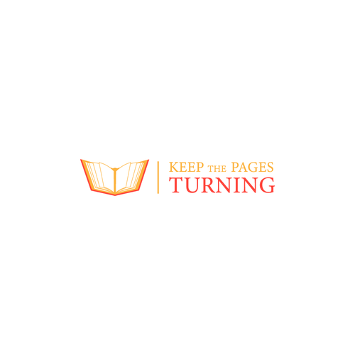 Literacy logo with the title 'logo for Keep the Pages Turning early literacy fundraising campaign'