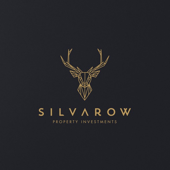 Geometric deer logo with the title 'Modern Logo Design for Property Investements Company'