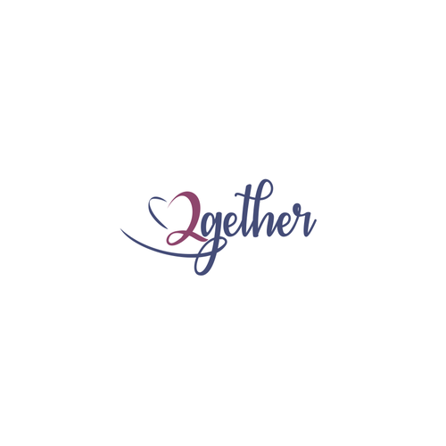 Feminine logo with the title 'A Logo for financial consulting : 2gether'
