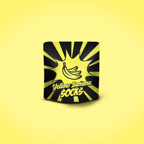 Branding label with the title 'Socks Packaging'