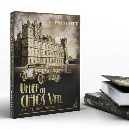 Library design with the title 'Under the Chaos Veil Cover'