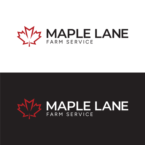 Maple leaf design with the title 'Crisp and compelling logo for our agriculture service business'