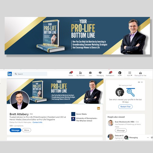 Social networking design with the title 'Linkedin banner'