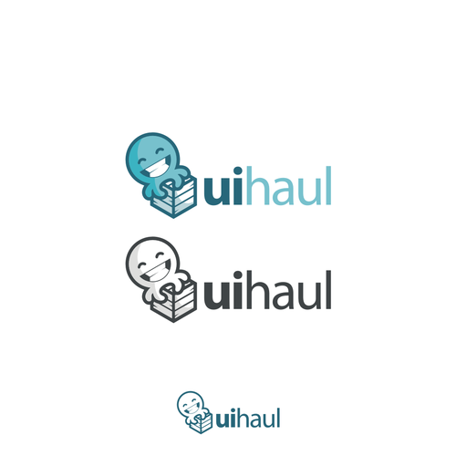 Box logo with the title 'Octopus concept for uihaul logo'