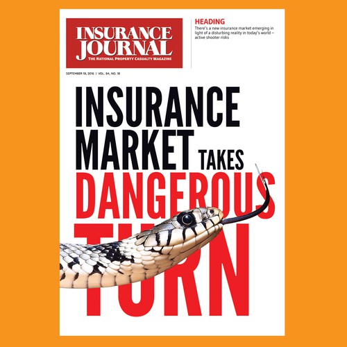 Danger design with the title 'Insurance market takes dangerous turn'