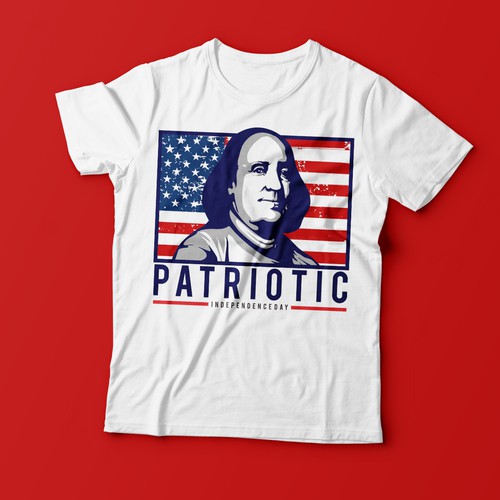 American t-shirt with the title 'Ben Franklin'