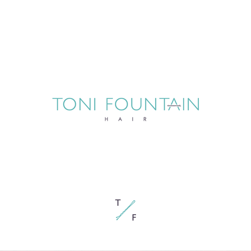 Hair logo with the title 'Hair salon logo design'