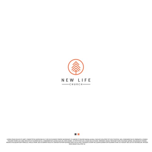 Religious brand with the title 'Logo for New Life church'