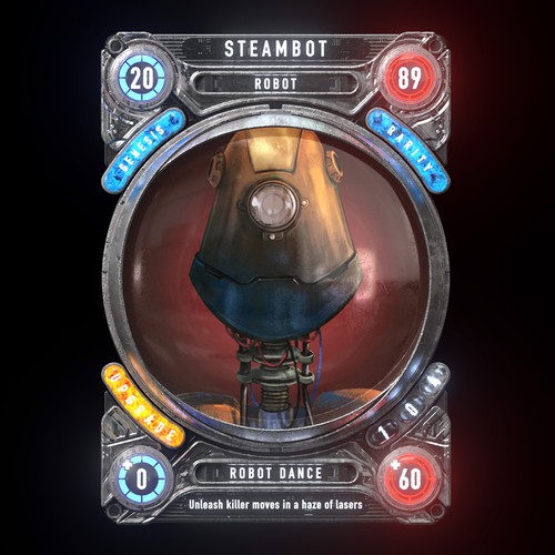 Effects design with the title '3d Trading Card'