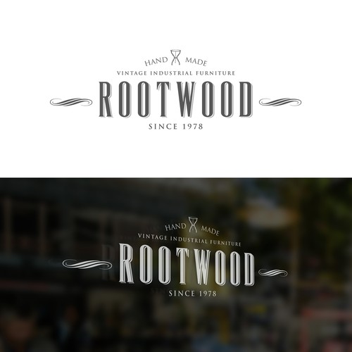 Sign logo with the title 'Vintage concept logo for Furniture Store'