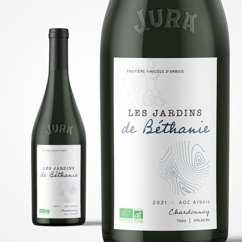 Modern label with the title 'Fruitiére Vinicole D'Arbois'