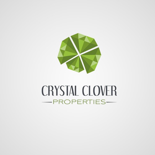 Crystals logo with the title 'Logo concept for a new real estate investment company'