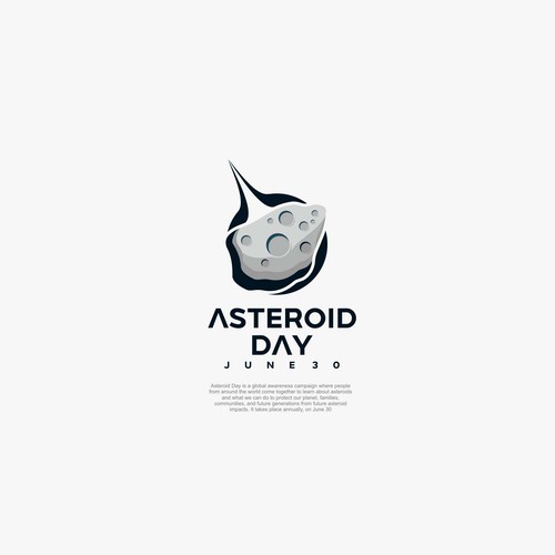 Comet logo with the title 'asteroid day'