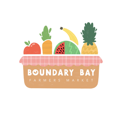 Farmers' market logo with the title 'Boundary Bay Farmers Market Logo'