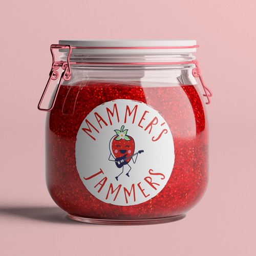 Fun brand with the title 'Mammer' s Jammers Logo and Brand Identity'