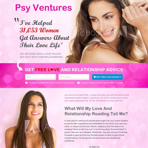 Dating website with the title 'Psy Ventures'