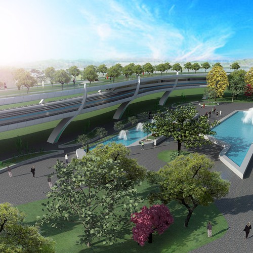 Futuristic design with the title 'future city'