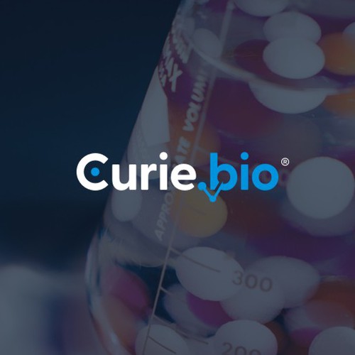 Clever brand with the title 'Biotech Wordmark for Curie.bio'