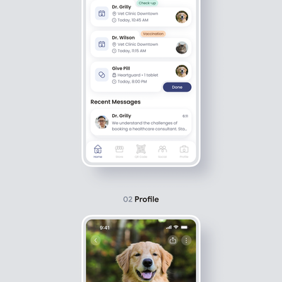 Mobile App Design for a Modern Pet Management Platform