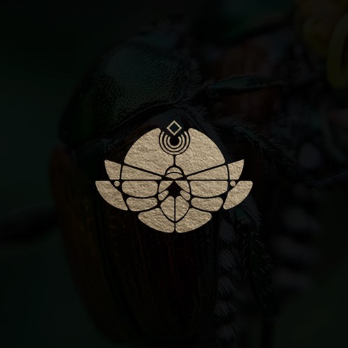 Sacred logo with the title 'Sacred scarab logo'