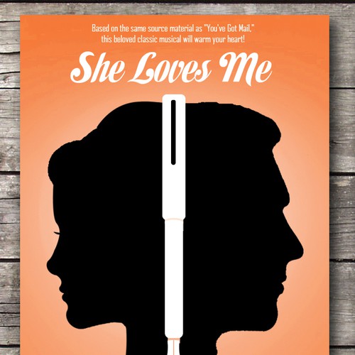 Postcard illustration with the title '4th Wall Theatre's 2014-15 three-show Season graphics'