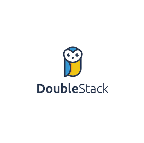 Energetic design with the title 'Playful logo for DoubleStack'
