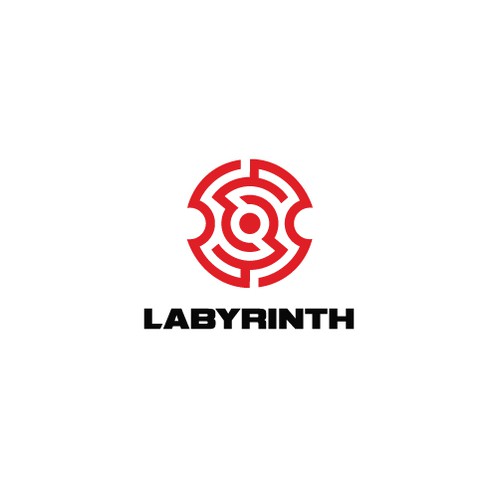 Martial arts logo with the title 'Labyrinth'