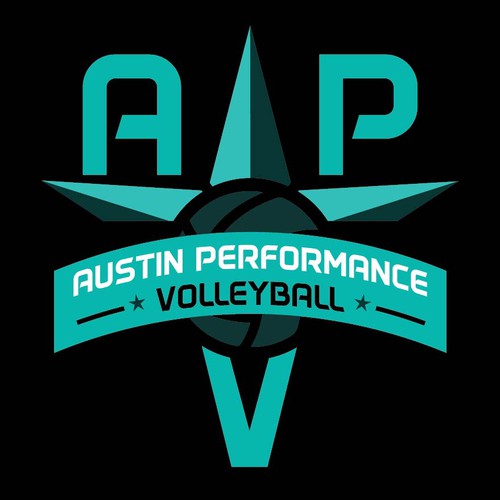 Volleyball logo with the title 'Logo for Club Volleyball Team'