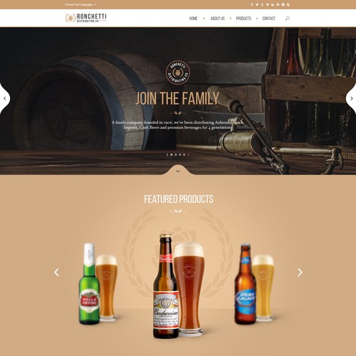 Import design with the title 'Ronchetti Distributing Company '