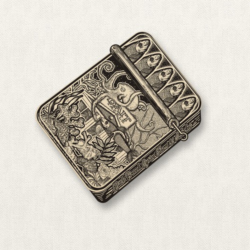 Brush illustration with the title 'Vintage illustration.'