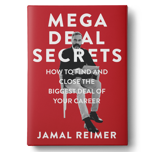 Black and white book cover with the title 'Mega deal secrets book cover'