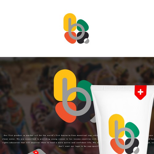 African logo with the title ''b' letter colorful logo'