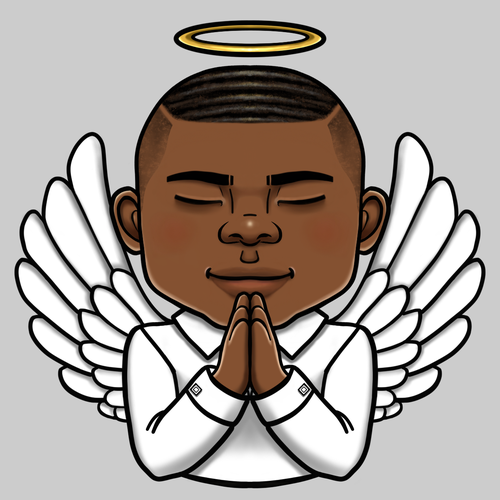 Angel artwork with the title 'Little Angel Illustration - Boy'