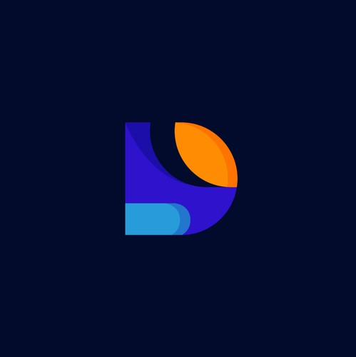 Geometric logo with the title 'Letter based logo for design agency'
