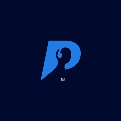 Headphone logo with the title 'P Monogram Logo Concept'