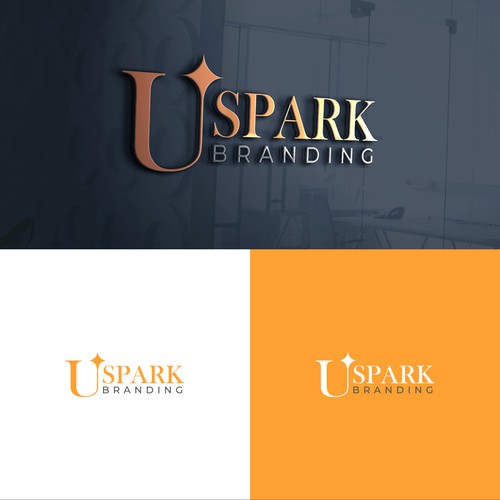 Spark logo with the title 'U-Spark Branding Logo Concept'