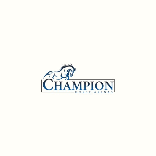Literal logo with the title 'Champion Horse Arenas'