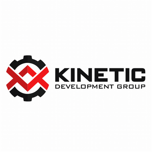 Technical design with the title 'Create a business image for KINETIC development group.  Firearms design and manufacturing - WON'