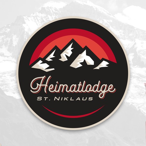 Swiss design with the title 'Heimatlodge Bed&Breakfast hotel'