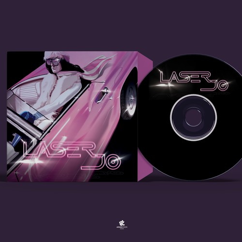 CD design with the title 'Laser Jo Album Cover Design'