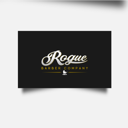 Barber design with the title 'Clean, classy, vintage logo for Rogue Barber Company'